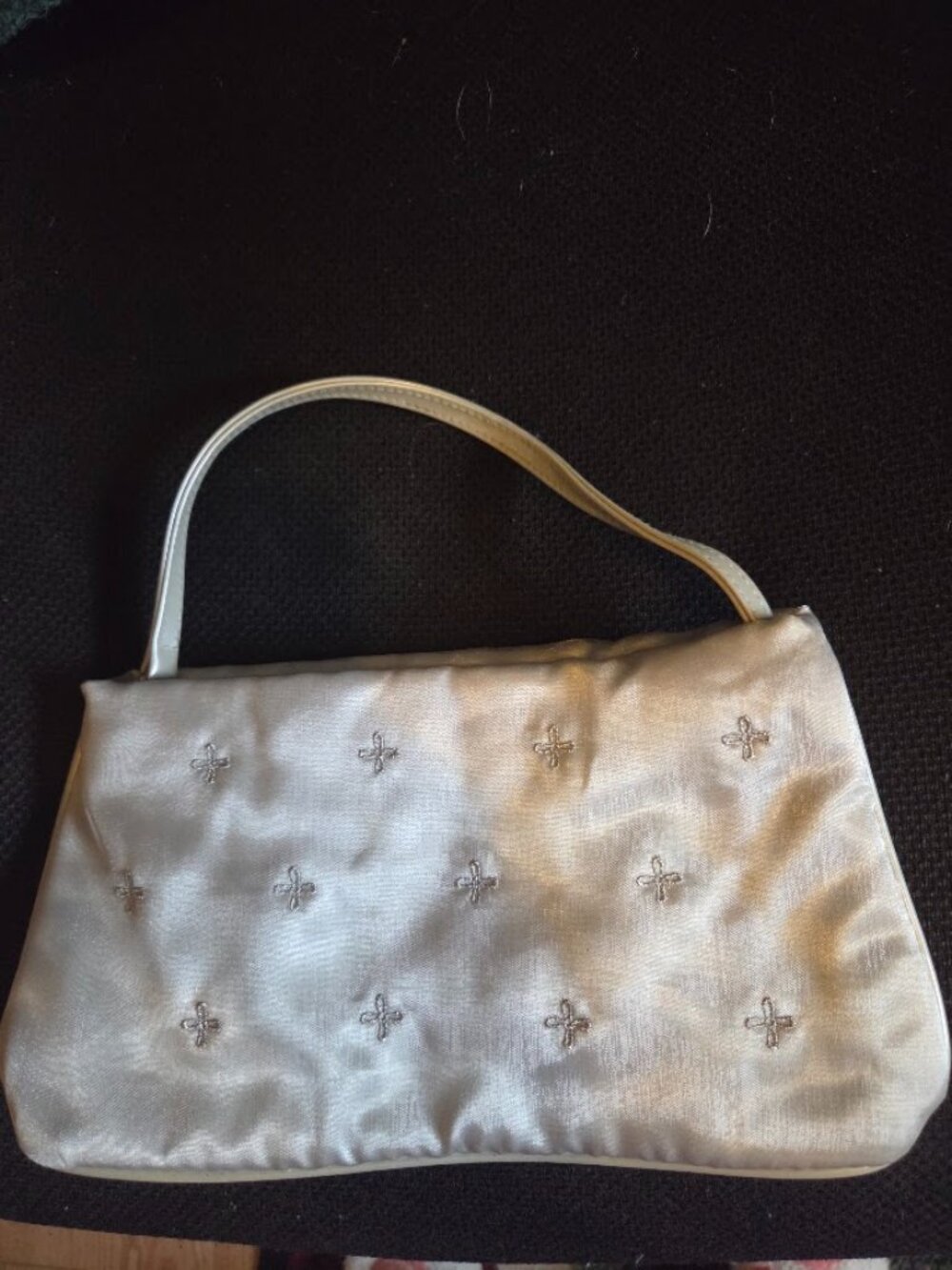 Silver clutch purse